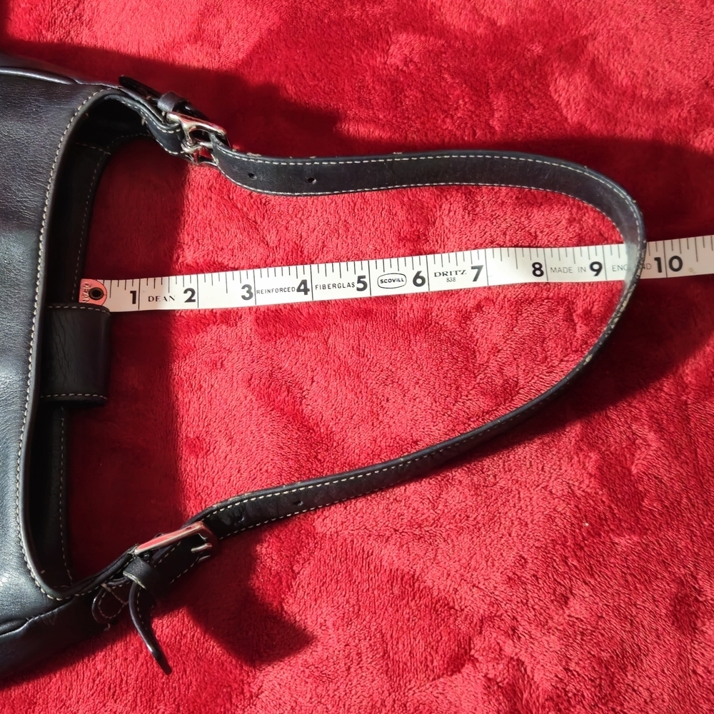 Vintage Coach Hampton Black Leather Hobo Shoulder Bag - Picture 10 of 13